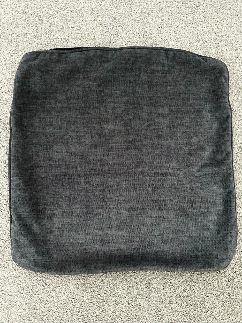 Set of 2 Reversible Decorative Throw Pillow Covers 20 x 20 Grey & Navy